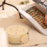 No.5 Moroccan Leather Glass Candle Cylinder