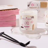 No.8 Royal Rose Glass Candle Large