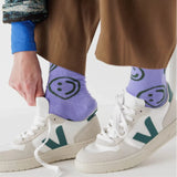 Crew Socks - Lavender Happy