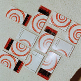 Happy New Year Small Matchbox with Spiral Pattern