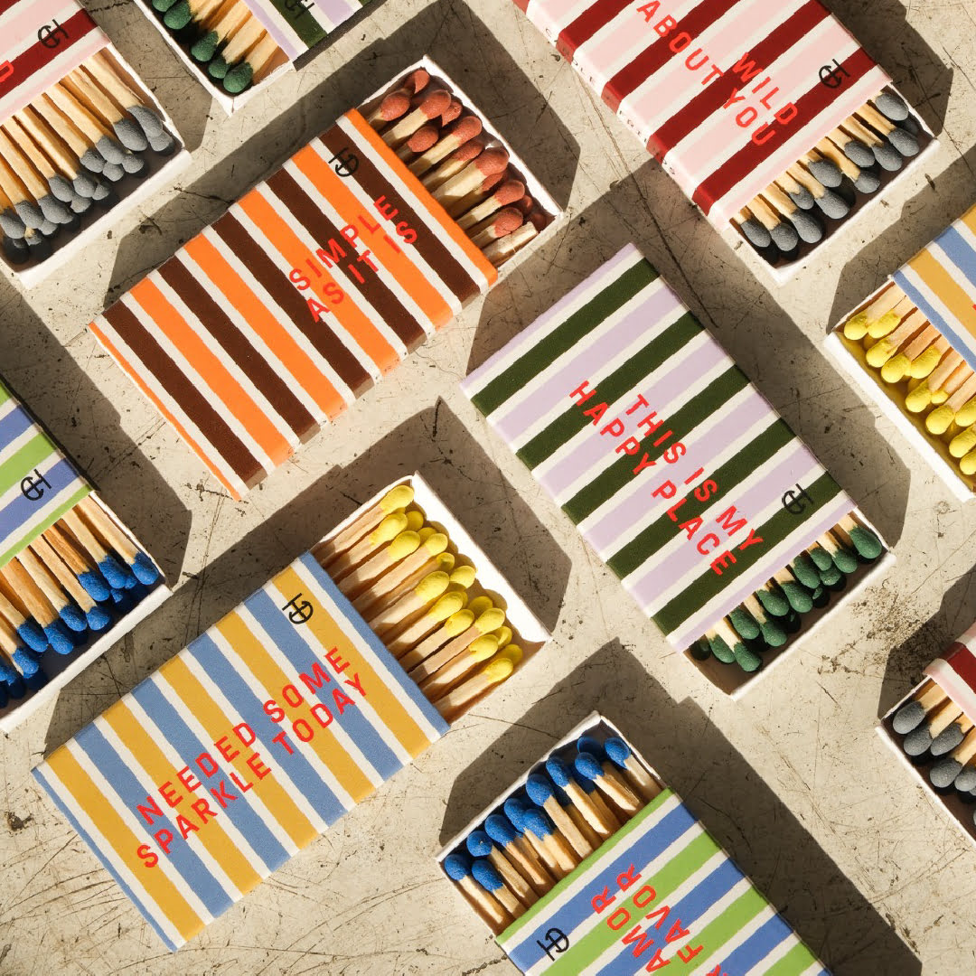 Baby Matchboxes with Colored Stripes